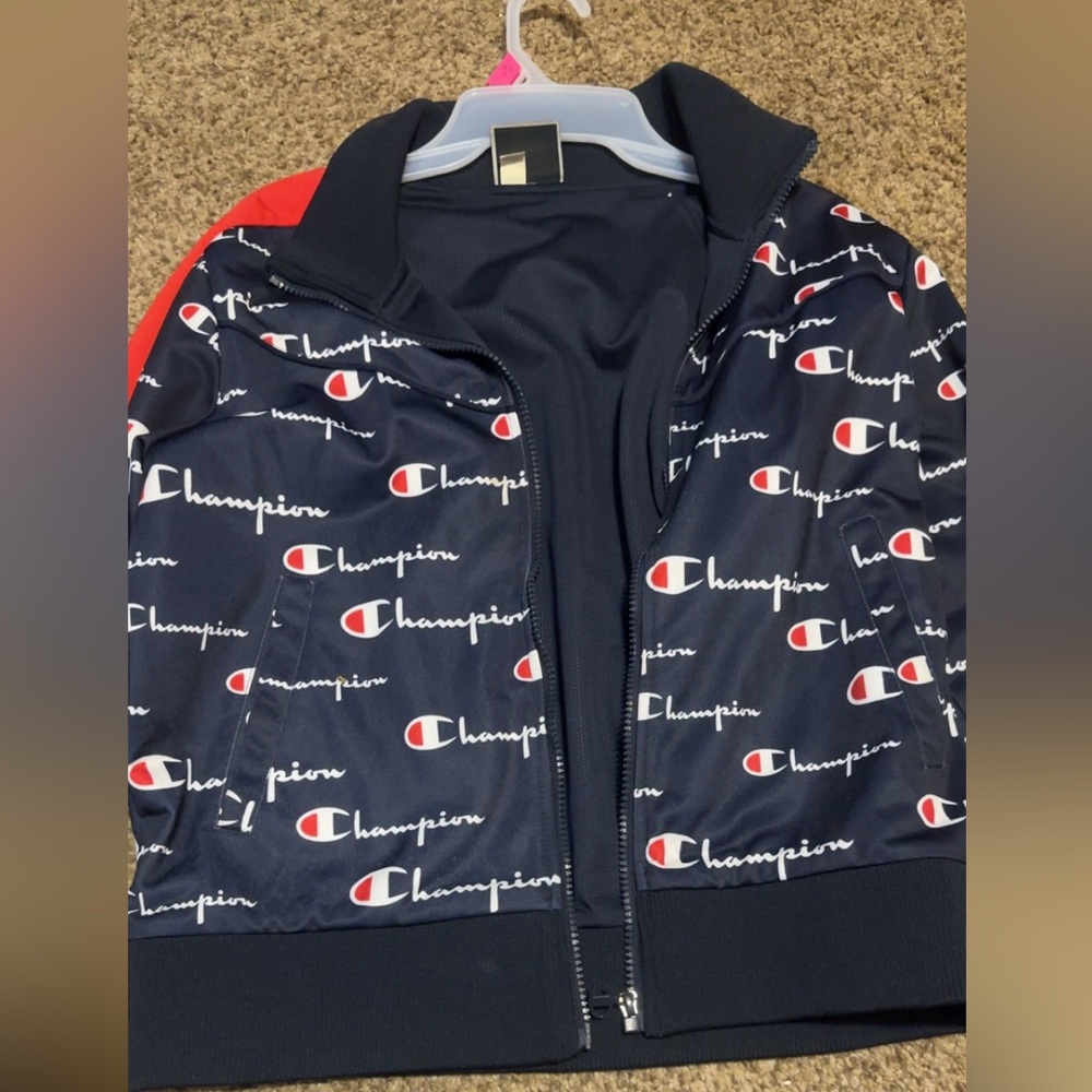 Champion Kids' Logo Print Navy Jacket